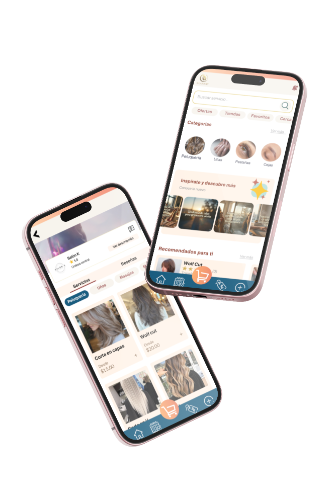 Mockup de la app Glaamxy